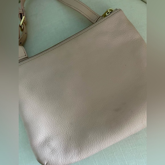 SOLD Talbots pink leather double zip crossbody shoulder purse - Picture 5 of 8